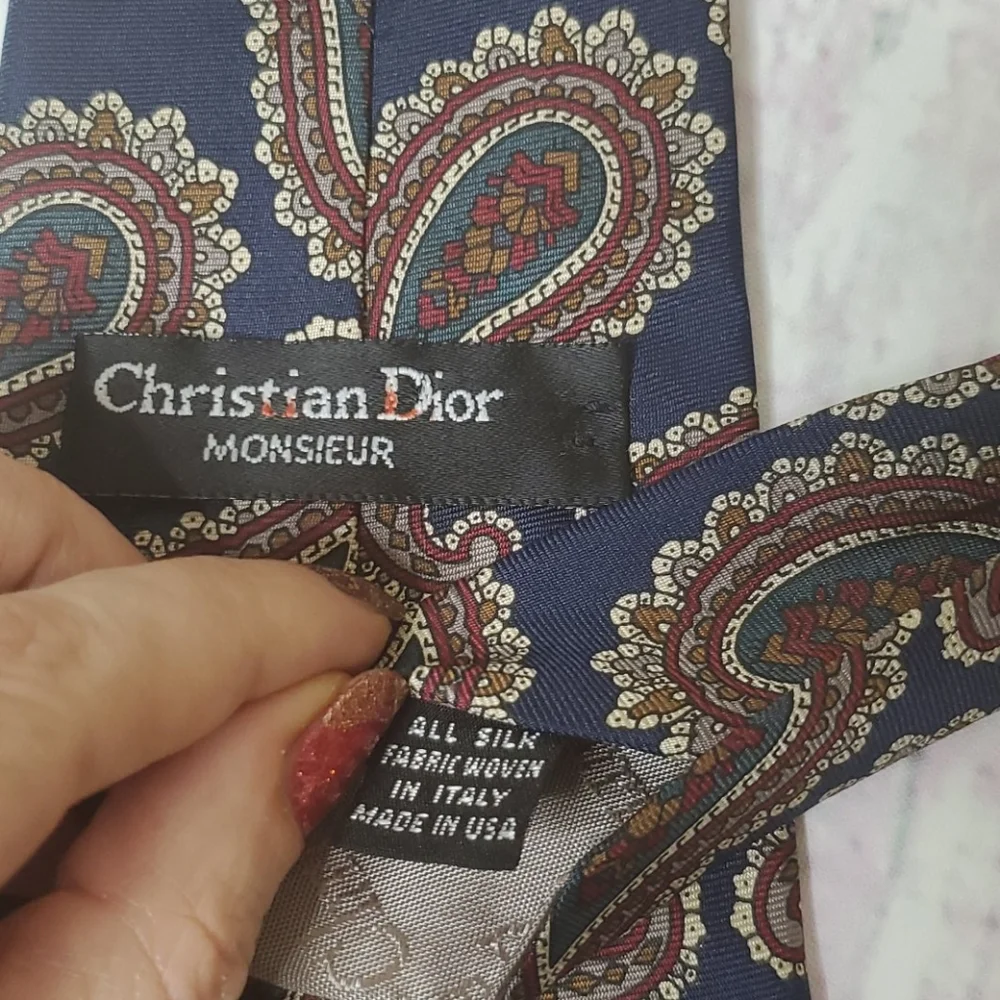 Christian Dior Paisley Necktie